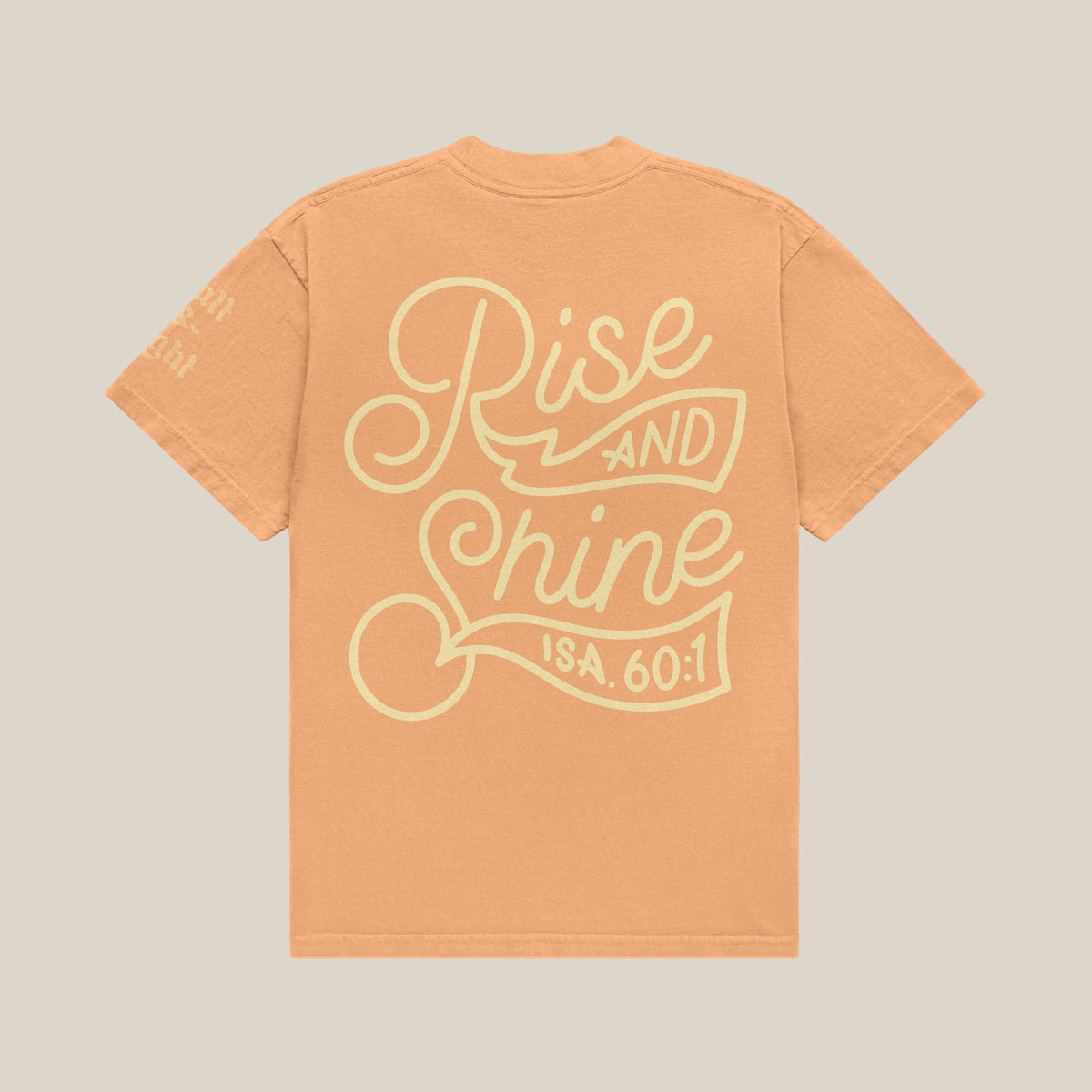 Rise and Shine Tee Orange - back ISA 60:1