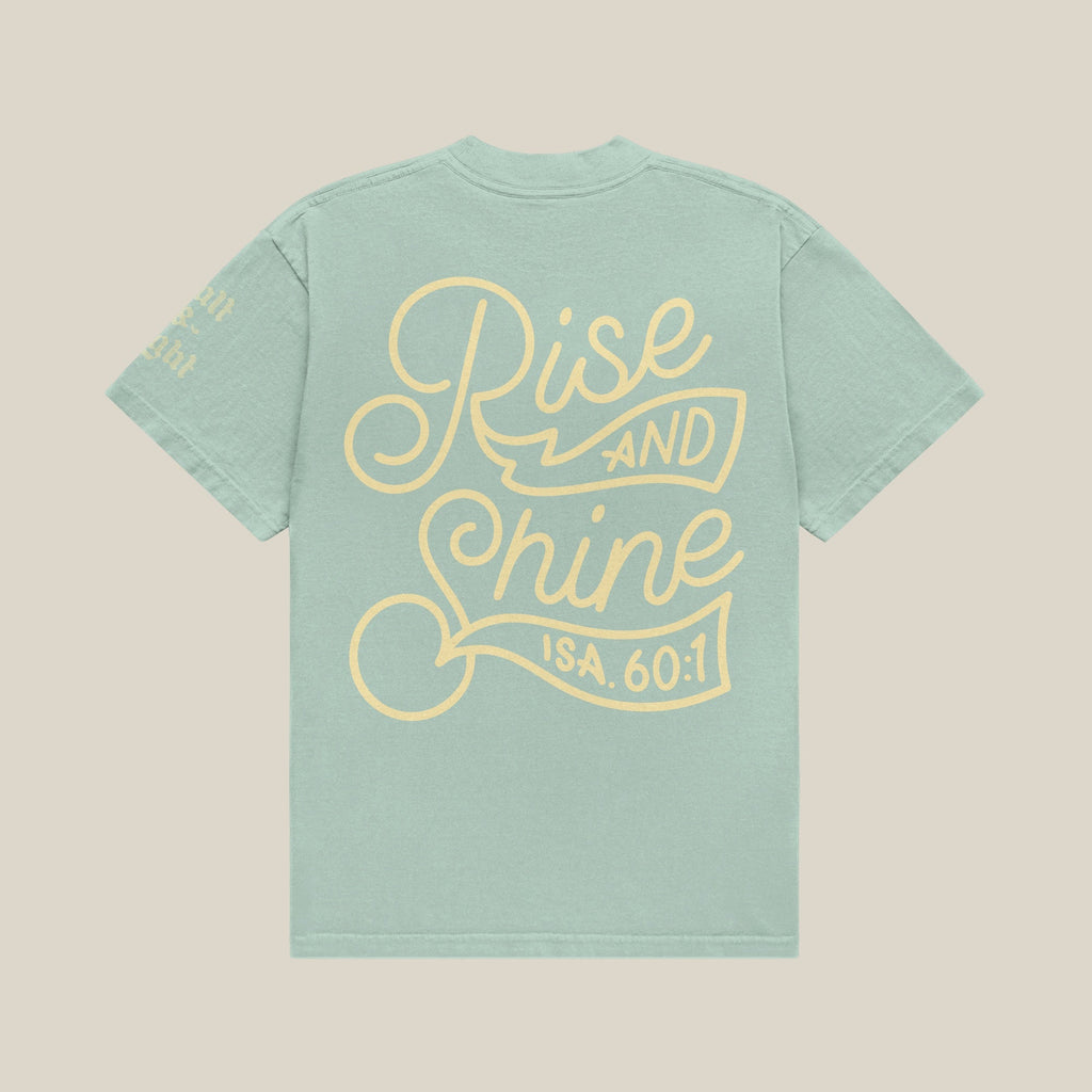 Rise and Shine Tee Sage - back ISA 60:1